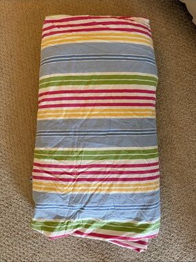 Ralph Lauren Multicolor Striped Cotton Duvet Cover - Blue, Pink, Green, Yellow